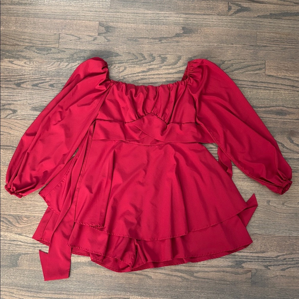 Chic Burgundy Women's Romper